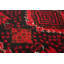 Tapis décoratif en laine rouge foncé de conception unique noué à la main New Age de 3 pi 3 po x 6 pi 1 po bik
