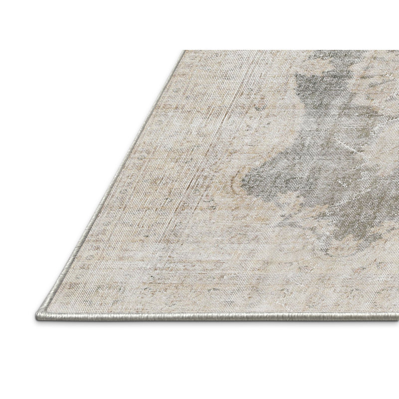 Tapis traditionnel crème / gris Mccluskey, Rectangle 5 pi x 7 pi