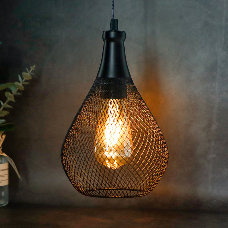 Bay Isle Home 31Cm Light Single Geometric LED Pendant with Rope Accents