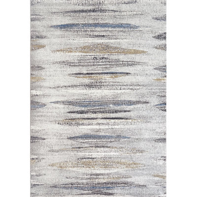 Tapis gris/bleu Laurie