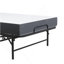 Lit pliant de 75 pouces avec matelas en mousse à mémoire de forme de 5 po, lit d'appoint escamotable peu encombrant, structure en métal robuste sur roulettes, lit simple portable pour adultes et invités