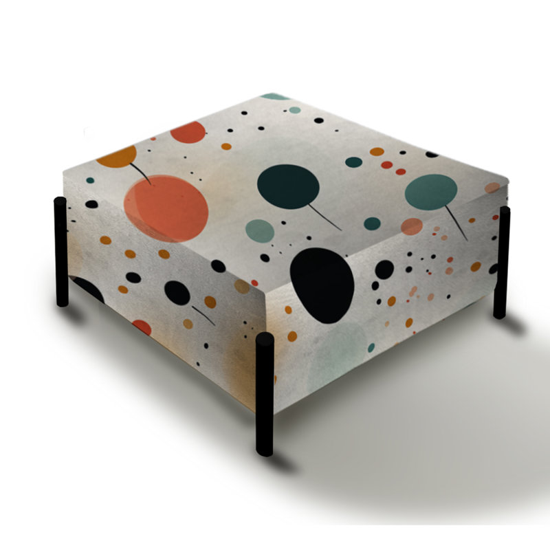 Scandinavian Simplicity Polka Dots Pattern - Polka Dots Large Square Ottoman