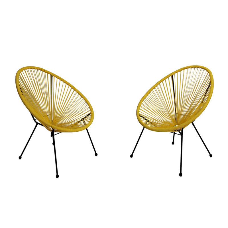 Chaise de patio Sampson, Jaune