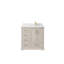Boston 36 po X P 22 po D Meuble-lavabo de salle de bain décalé à droite en grain fin avec quartz Calacatta Laza
