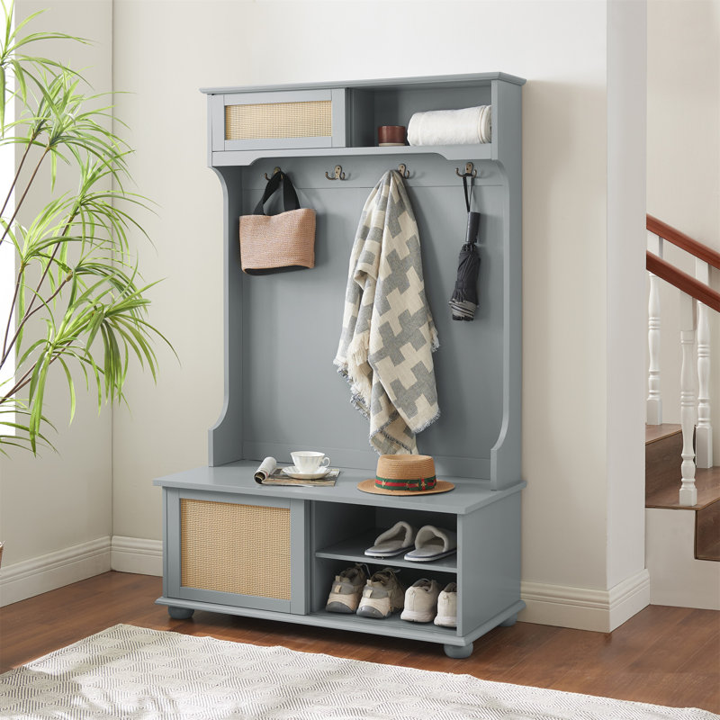 Étagère à vêtements pour vestibule, Gris