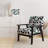 Black Circle Pattern - Upholstered Patterned Accent Arm Chair
