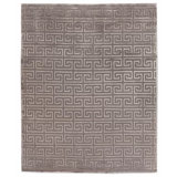 Metro-Velvet Geometric Area Rug in Taupe