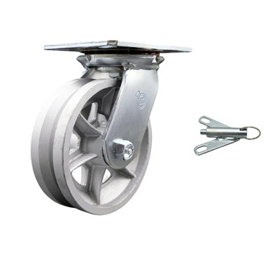 Heavy Duty V Groove Semi Steel Caster with Ball Bearing and Swivel Lock