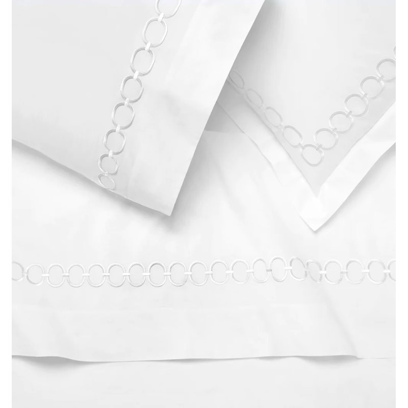 Catena Duvet Cover, Twin Duvet Cover, White/Lunar