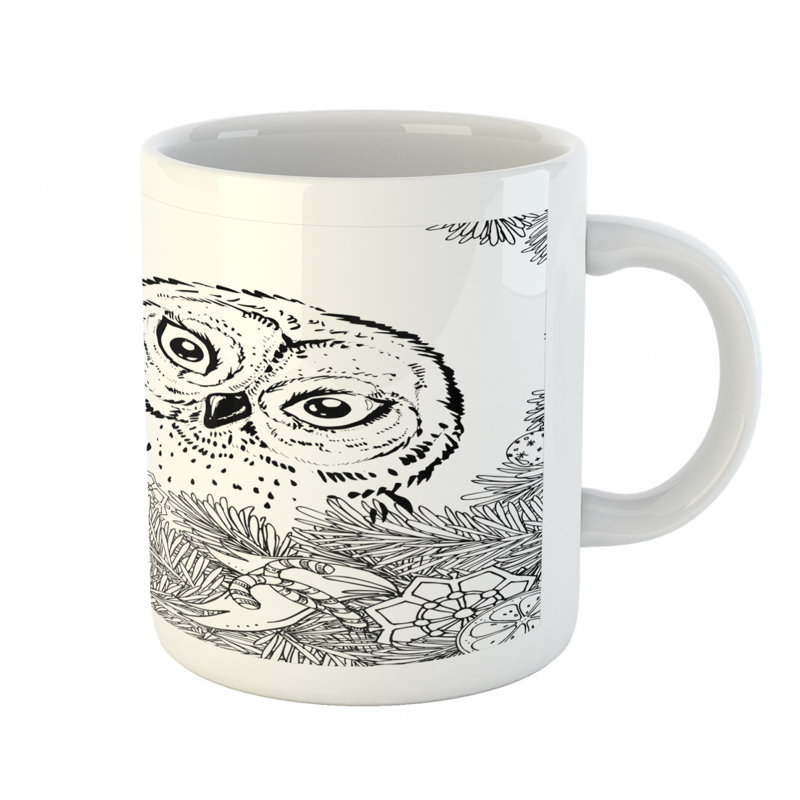 Grande tasse à café hibou print