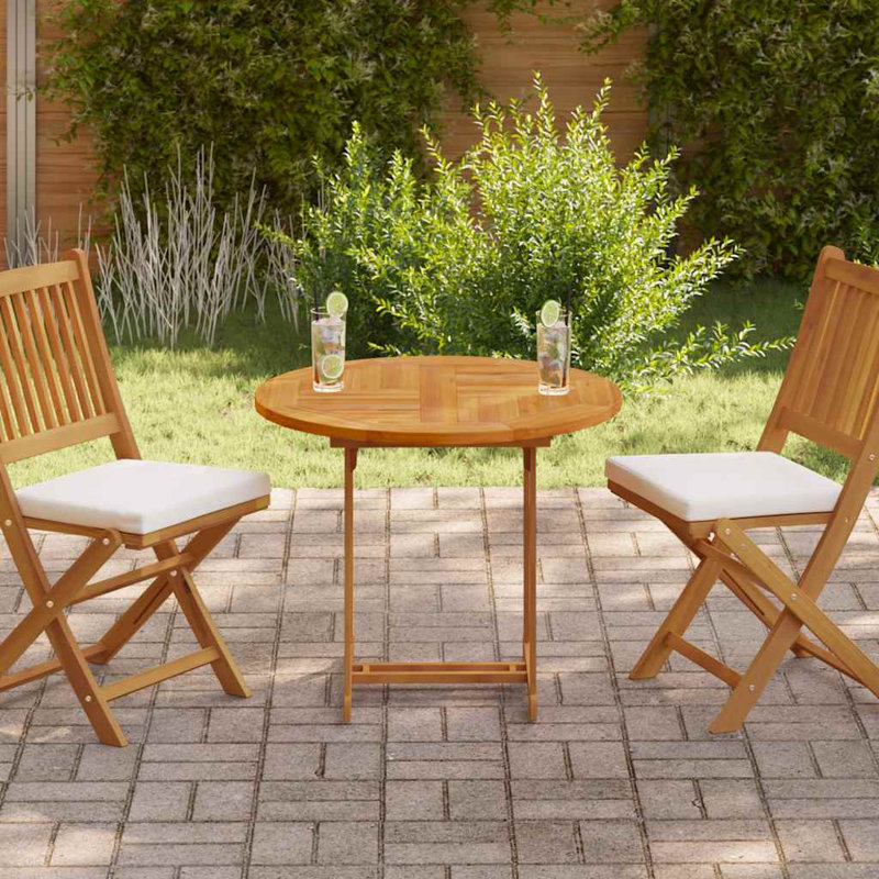 Tabletop Teak Solid Teak Wood Diameter 31.5 in Thickness 1.0 in Premium Wood Tabletop