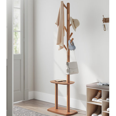 Coat Rack Stand With 8 Hooks