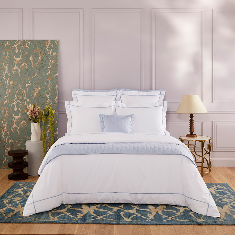 Athena Percale Pillow Case, Standard Pillowcase, Celeste
