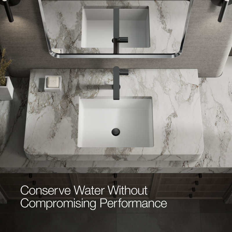 Single-Handle Bathroom Faucet with Drain Assembly, Matte Black