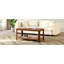 Modern Coffee Table with 2-Tier Storage and Vertical Wave Grain Legs - 39.4 Inch Rectangle Accent Table