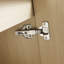 Meuble-lavabo autoportant avec lavabo en résine blanche et deux portes d'armoire à fermeture en douceur