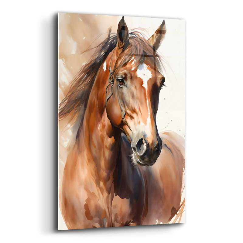 «Horse 1» par Petals Prints Design, H 24 po x l 16 po x P 0,2 po