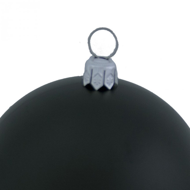 8cm Bauble, Black Satin