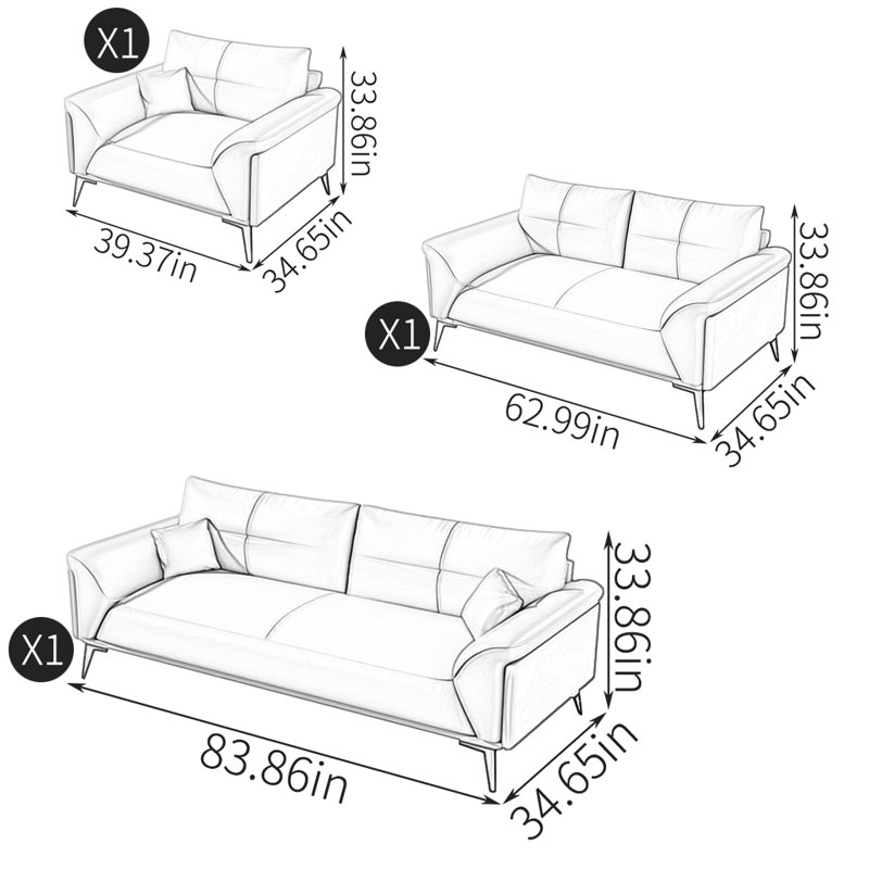 European casual sofa combination