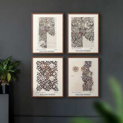 William Morris V Framed Print - Set of 4