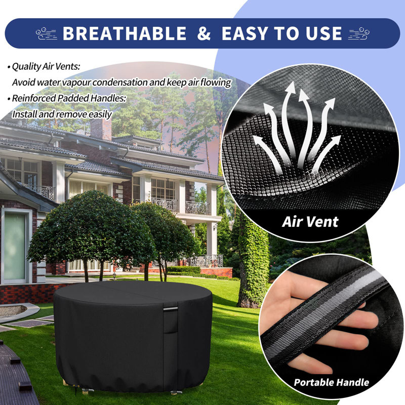 Outdoor Patio Table Cover, Black