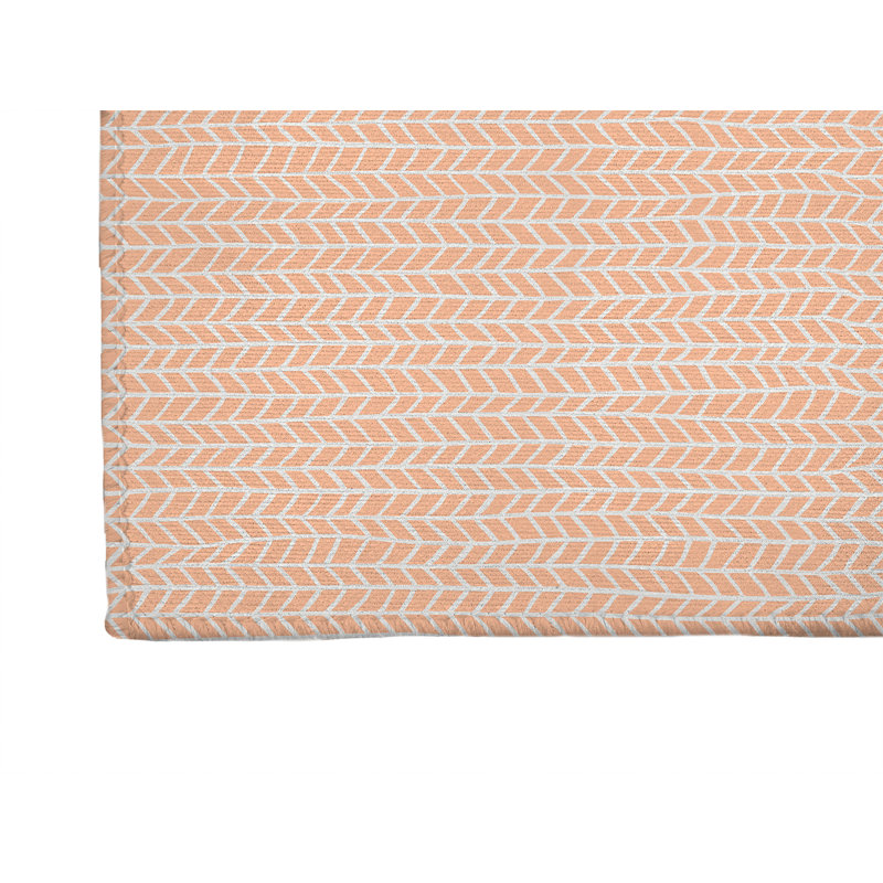 Chevron Feather Non-Slip Outdoor Rug, Rectangle 4' x 6'
