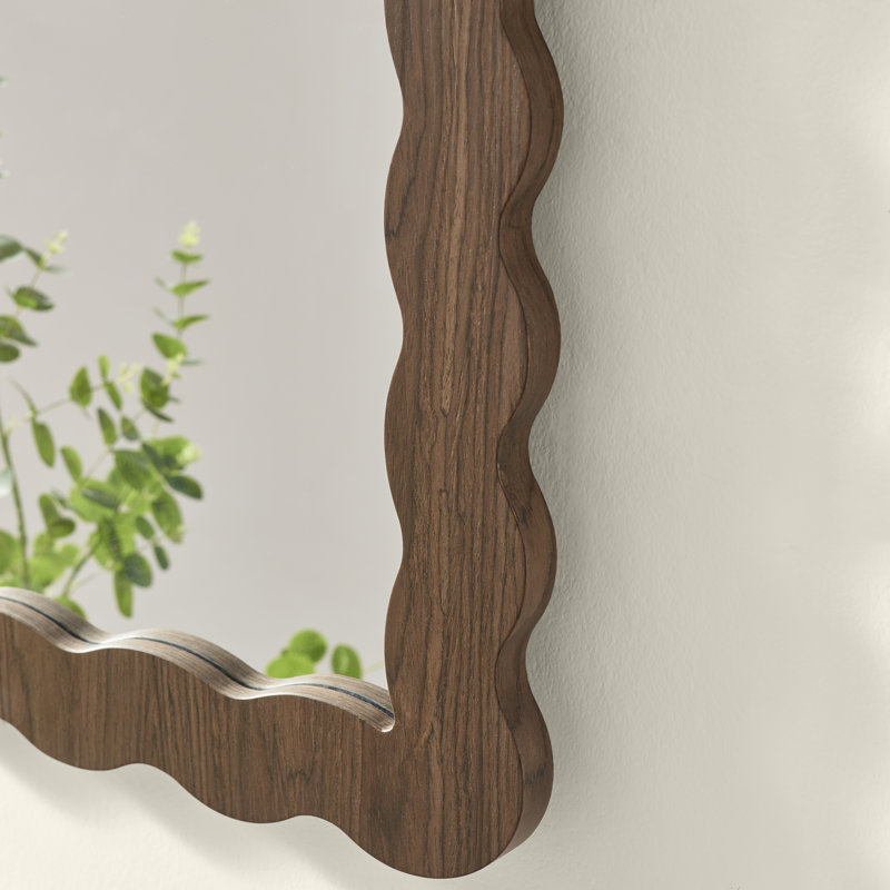 Deaysha Solid Wood Abstract Mirror, 90 cm H x 60 cm W