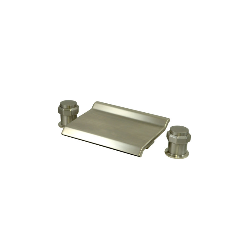 Double Handle Wall Mounted Roman Tub Faucet, Satin Nickel