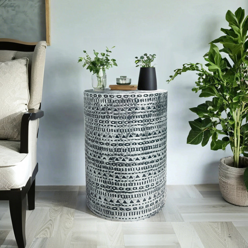 Tabouret rétro en céramique, Argent argent