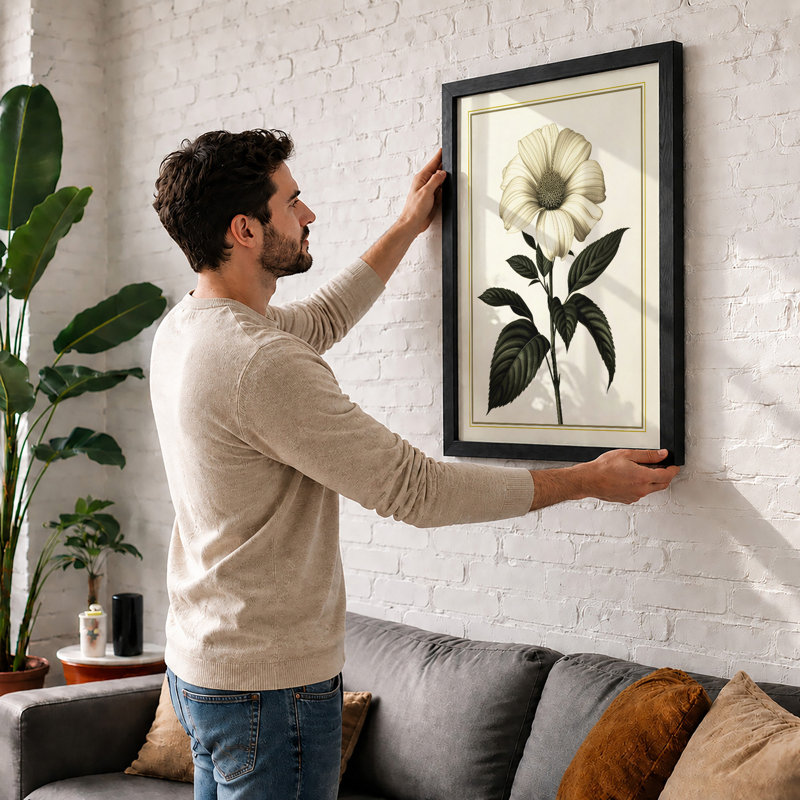 Classical Study Botanical - Framed Print, Unframed, A4 - 29.7 x 21.0 cm
