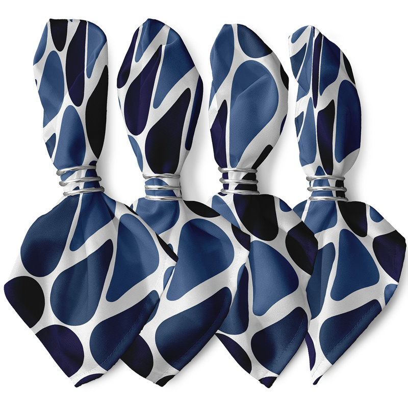 Ensemble de serviettes 4 pièces Synthia, Bleu marine