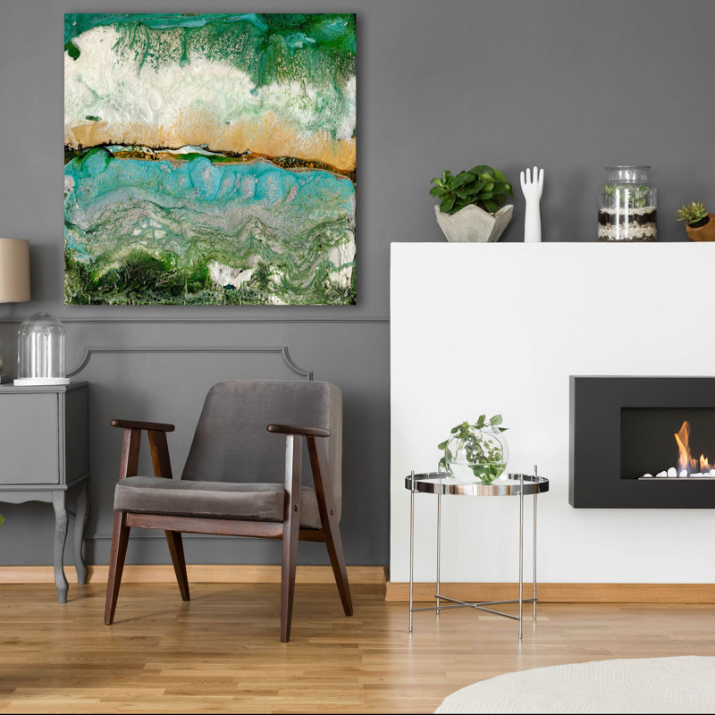  «Tigre» par Alicia Ludwig, art mural en verre acrylique, 36 po x 36 po