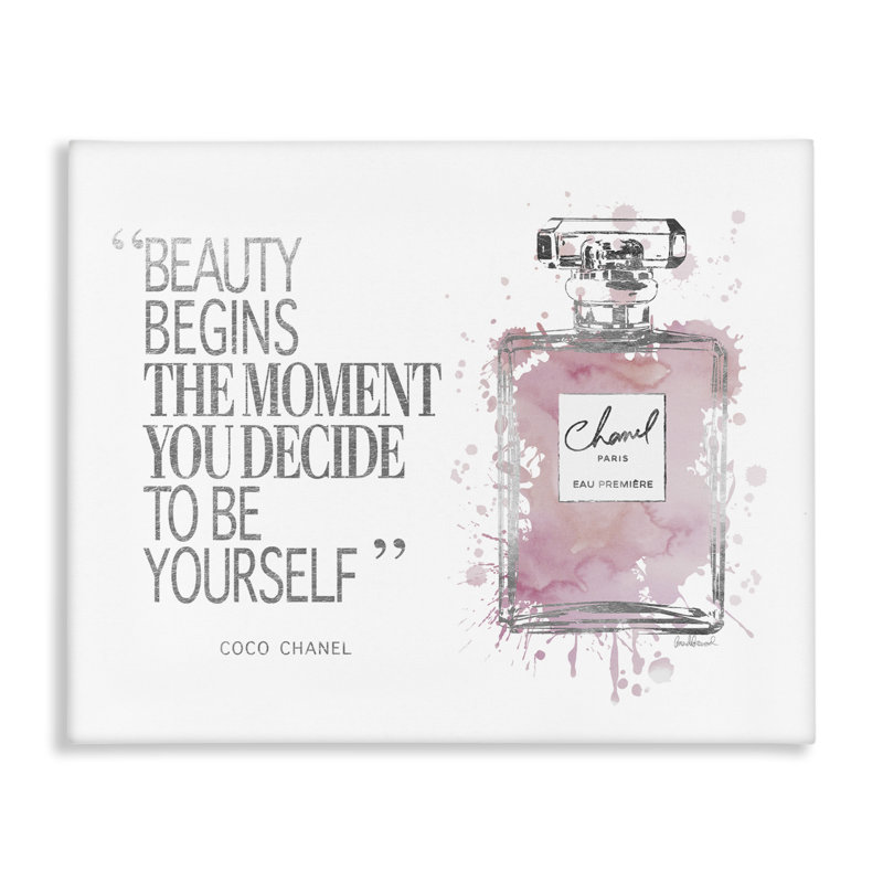 «Beauty Begins Fashion Perfume», art textuel, H 24 po x l 30 po
