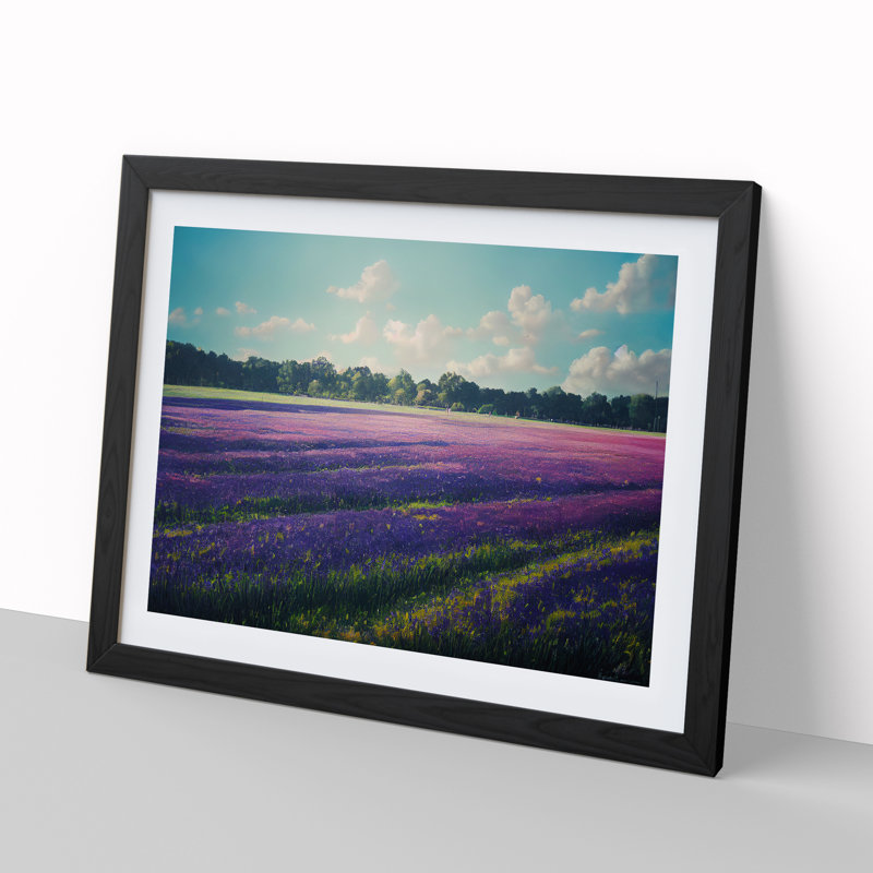 Unbeatable Bluebell Field - Framed Print, Black Framed, 34cm H x 46cm W x 2cm D