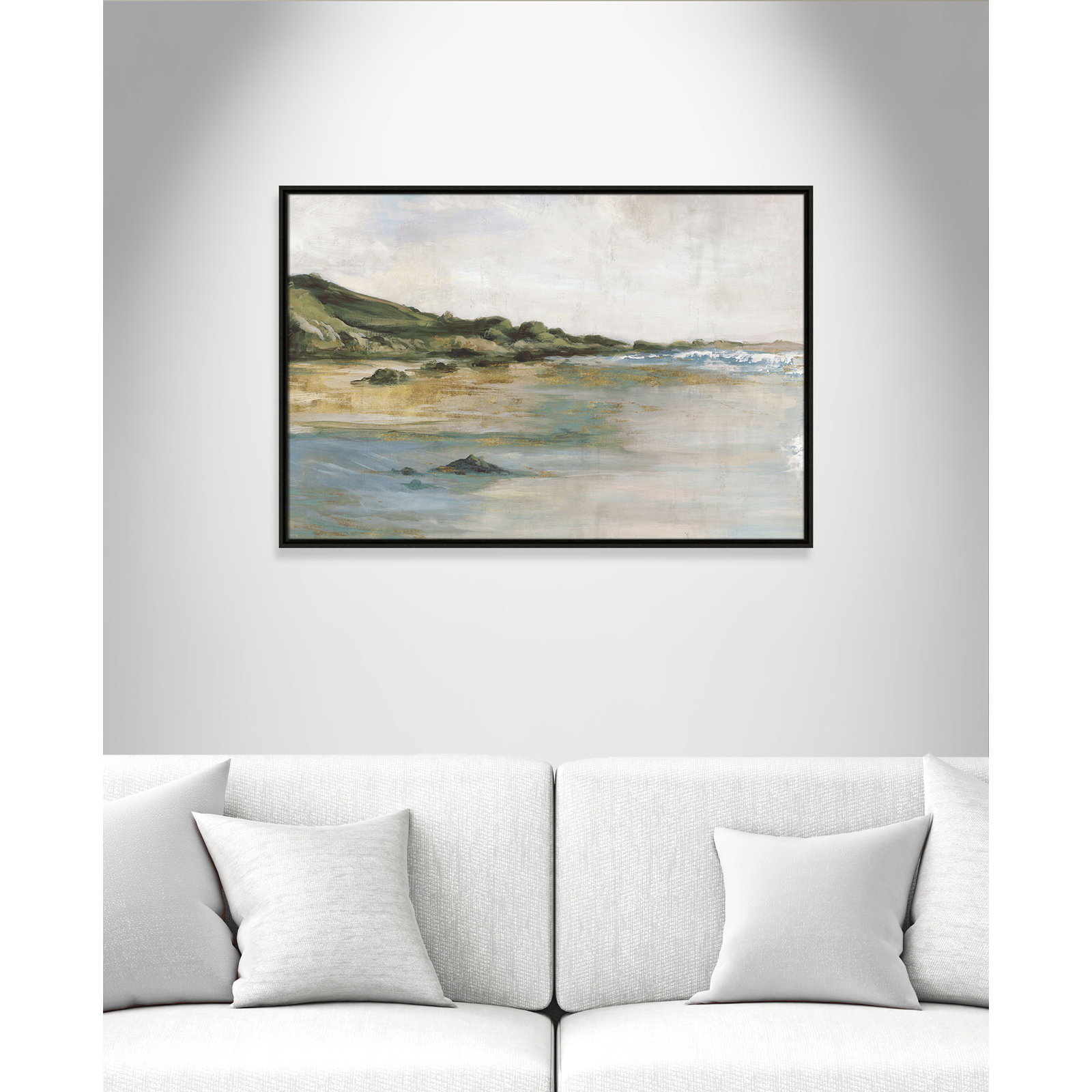 Cordoba "Tide's Edge" Print, 25.5" H x 37.5" W, Espresso