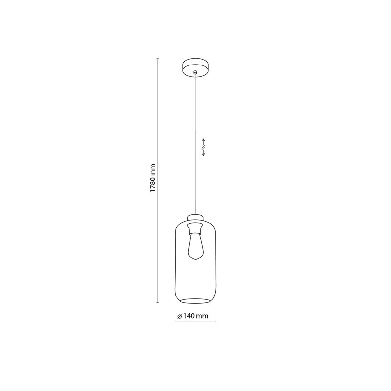 Schaefer 1 - Light Single Jar Pendant, Gray