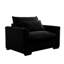 Chaise d'appoint en velours côtelé noir, assise profonde et coussin de taille pour chaise de chambre spacieuse - confortable-606247456-606247459