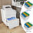 Metal Filing Cabinet with Lock, 3 Drawer Filing Cabinet with Wheels, Mobile Filing Cabinets-129546560