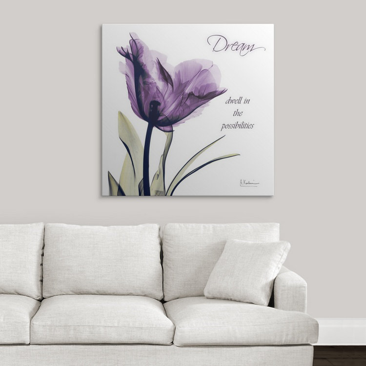 Inspirational Tulip X-Ray Albert Koetsier - Print, 20" H x 20" W x 1.5" D, Canvas