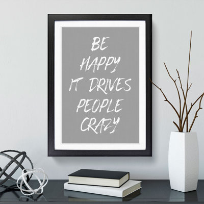 Be Happy - Picture Frame Typography