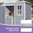 Balconera 5x3 ft Resin Outdoor Storage Shed with Floor