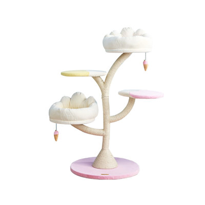 4 Tiers Cat Tree with Condons,Perch,Scratching Posts