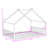 Metal House Bed With Roof And Sturdy Slats-655124696-655124697