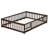 Full Size Floor Bed with Fence and Door,Rubber Wood Floor Bed with Safety Guardrails,Espresso-1846365209-1846365211