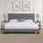 King Size Upholstered Platform Bed Frame with Button Tufted Linen Fabric Headboard, No Box Spring Needed, Wood Slat Support, Easy Assembly, Gray