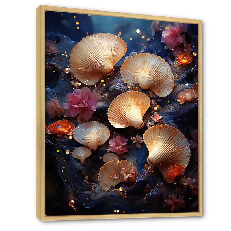 «Bold Brushstrokes Of  On Beach II», reproduction sur toile, H 40 po x l 30 po x P 1,5 po, Cadre naturel flottant