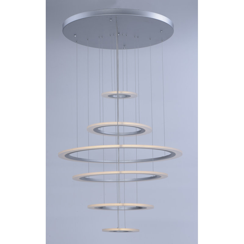 Luminaire suspendu au niveau grappe 6 lumières del Cassiopeia