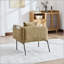 Chaise de loisir avec petite table et poches latérales - Tissu en lin-129386650