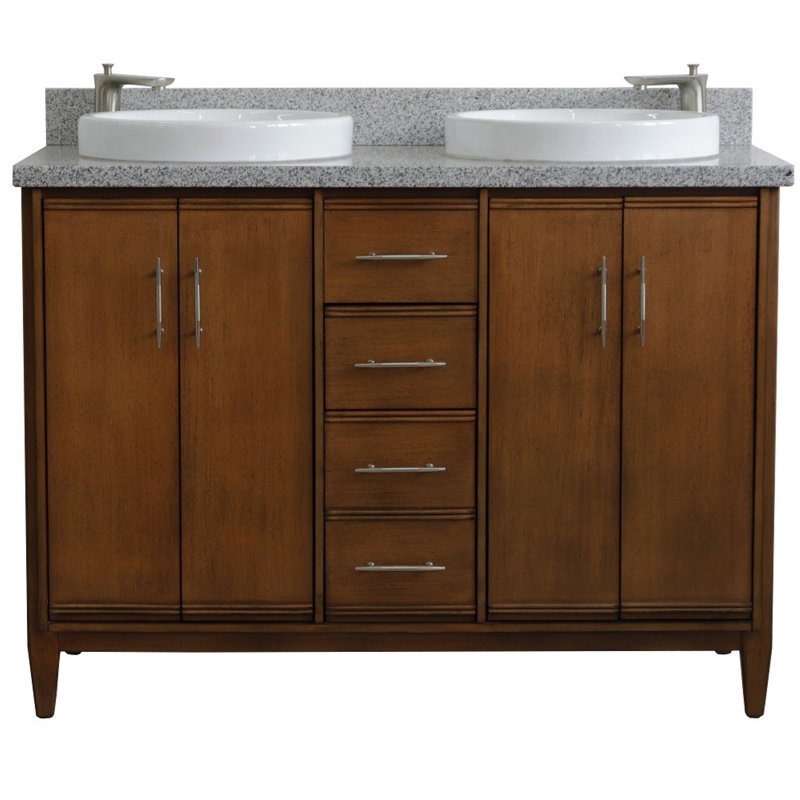 Ensemble de meuble-lavabo double 49 po Haught, gris