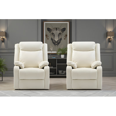 Amadora Faux Leather Rocker Recliner Set of 2